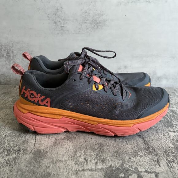 Hoka One One Challenger ATR 6 Castlerock Camellia 9.5B Running Shoes EUC - Picture 3 of 9